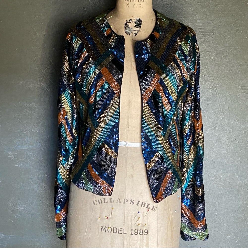 Beaded Multicolor Cardigan